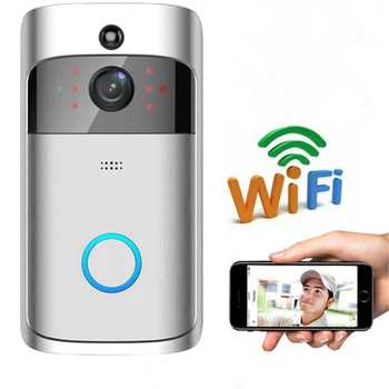 Video Kamera Ir Nočno Vizijo Telefon APP Nadzor Interkom Zvonec dvosmerni Pogovor WIFI Brezžični Visual Zvonec Smart