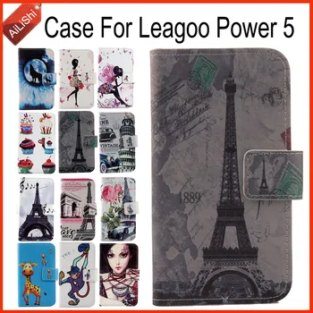 AiLiShi Primeru Za Leagoo Moč 5 Luksuznih PU Usnja Flip Case Moč 5 Leagoo Izključno Poseben Telefon Kritje Kože+Sledenje