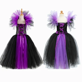 Vijolična Princesa Kostum Za Dekleta Halloween Kostumi Za Otroke Obleko