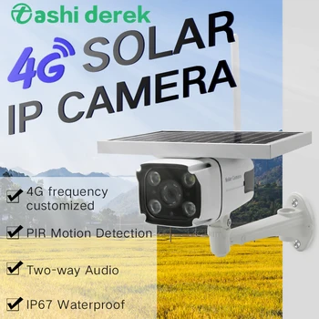 Širokokotni Fotoaparat 4G Kartice SIM 1080P HD solarnimi Prostem Spremljanje YN88 IP67 Nepremočljiva CCTV Kamere Pametnega Doma Dolgo Pripravljenosti