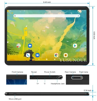 Pop Prodaje Google GMS Certificiranih 10 palčni Tablični računalnik Android 9.0 Tablette 2GB+32GB ROM Wifi Bluetooth Tablet Android GPS, 3G Telefonski Klic