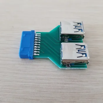 Mini Motherboard 20Pin Glave do 2 Vrat USB 3.0 Hub A Ac Priključek Ženski Ženski za PCB Board USB Podaljšek
