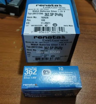 100Xrenata Srebro Oksidne Watch Baterije 362 SR721SW 721 1.55 V prvotne blagovne znamke renata 362 renata 721 baterije
