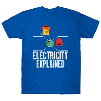 Električne Energije, Je Pojasnil T Shirt Ohm Volt Ampe Smešno Elektrikar Odrasli Otroci Vrh