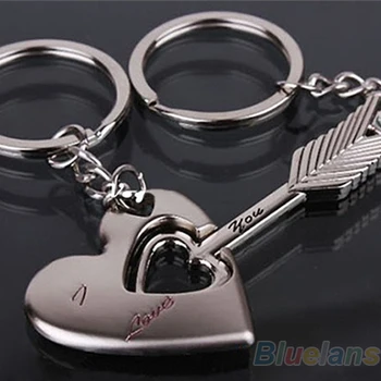 Nekaj Keychain Keyring Keyfob Valentinovo 1 Par Ljubimec Darilo Srca Tipko A3AJ