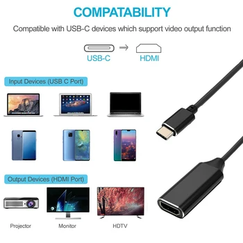 Visoka Kakovost USB-C Tip-C 3.1 za HDMI 4K 60Hz Tok Strele 3 Združljiva