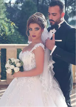 Dolgo Žogo Halje Poročno Obleko Dubaj Savdska Arabija Muslimanskih Zabuhle Til Ženske Poročne obleke Vestido De noiva