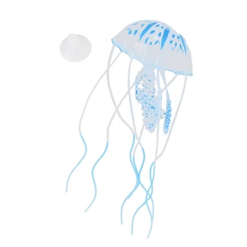 Svetlobna Umetno Meduze za Aquarium Fish Tank Ornament modra