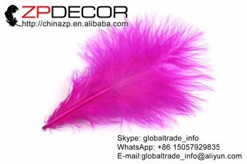 Vodilni Dobavitelj ZPDECOR 200pieces/veliko 4-6inch(10-15 cm) Seksi Hot Pink Turčija Marabous Perje na Debelo
