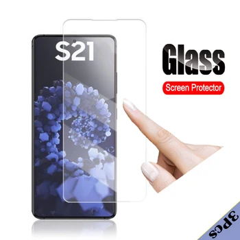 3Pcs Polno Kritje Kaljeno Steklo Za Samsung Galaxy S21 S 21 Plus Pametni Zaslon Patron Za SamsunS21 S21Plus GalaxyS21 Film