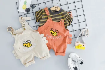2019 otroška oblačila baby boy summer črtasto obleko, dvodelno, kratka sleeved majico trak hlače