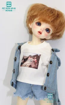 BDJ pribor punčko oblačila ustreza 27 cm-30 cm 1/6 BJD lutka sivo modnega jeansa telovnik T-shirt hlače