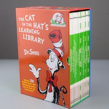 20 Knjig/Set Dr. Seuss Mačka V Klobuki Učenje Knjižnica angleški Zgodba Knjig za Otroke, Kolorit Knjigo Aprendendo Brinquedos