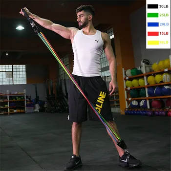 Prenosni Prsih Expander Puller Vadbo CrossFit Mišični Trening Vrv Fitnes Odpornost Kabla Vrv Cev Odpornost Pasovih