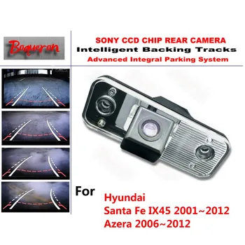 Za Hyundai Santa Fe IX45 Azera 2009~2012 CCD Avto Backup Parkiranje Kamera Inteligentni Skladbe Dinamično Usmerjanje Pogled od Zadaj Kamero