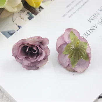 10 3 cm, mini rose cvet umetno krpo svate soba dekoracijo poročni čevlji soba klobuk krep cvet dodatki