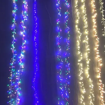 Novo Leto Zaprtih Firecracker Božič Luči 1.6 M 120 LED Pisane Niz Vila Luči za Domačo Spalnico Poroka Dekoracija