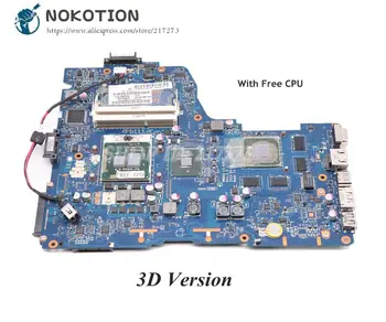 NOKOTION Za Toshiba Satellite A660 A665 Prenosni računalnik z Matično ploščo s 3D K000104430 NWQAA LA-6062P HM55 DDR3 Prosti CPU
