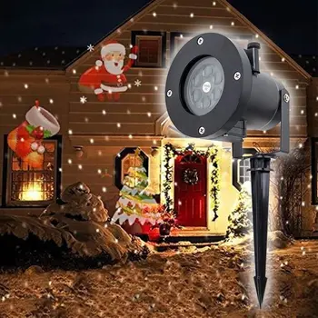 Mini Božič Laser Snežaka Projektor na Prostem LED Gibljejo Pokrajine Lučka Nepremočljiva Disco Luči, Okraski Za Dom