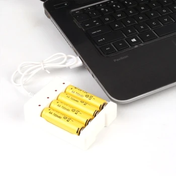 1,2 V Univerzalnih Pametnih 4-Reža AA/AAA Polnilne Baterije, Adapter za Polnilnik USB Vtič