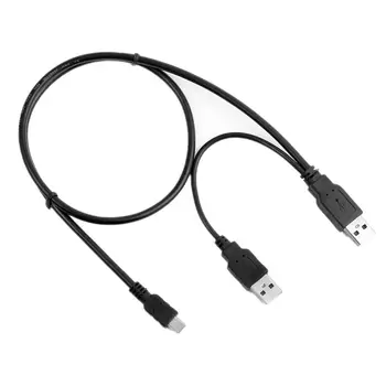USB moški na USB moški /mini 5pin male Y PC Polnilnik+SINHRONIZACIJO Podatkov Kabel Kabel Za Lomega eGo USB 2.0 Prenosni Trdi Disk