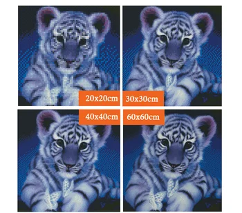 5D Diy Diamond Slikarstvo Tiger&Metulj Diamond Vezenje Polni Sveder Krog Diamond Mozaik Živali Domov Dekoracijo Slike