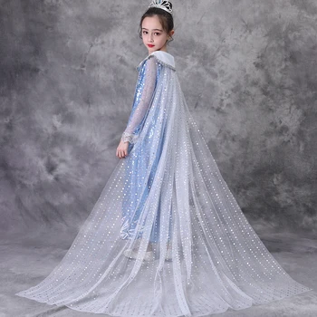 Zamrznjeno Kraljica Elsa Dekleta kostum Obleko cosplay