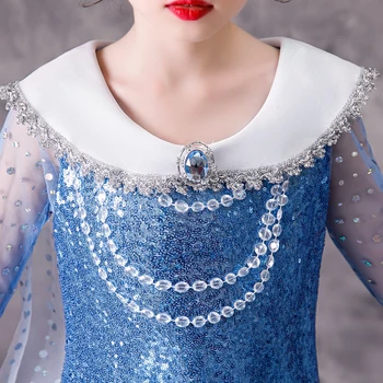 Zamrznjeno Kraljica Elsa Dekleta kostum Obleko cosplay