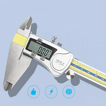 Digitalni Vernier kljunasto merilo 150mm iz Nerjavečega Jekla Nepremočljiva Elektronski kljunasto merilo Industrijskega Razreda Mikrometer Globina Merjenja Orodje