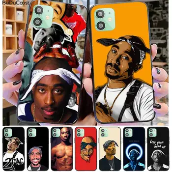 Rapper 2pac Tupac Telefon Primeru Črno TPU Za iphone 12 pro max 11 pro XS MAX 8 7 6 6S Plus X 5 5S SE 2020 XR primeru