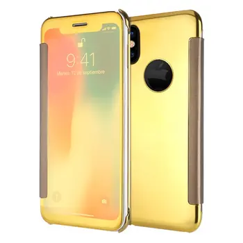 IPhone X / iPhone XS Jasen Pogled Pokrovček primeru Zlati