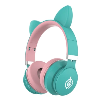 Kakovost Bluetooth 5.0 Mačje Uho Slušalke LED sveti šumov Odrasli Otroci Dekle Slušalke Podpira TF Kartice