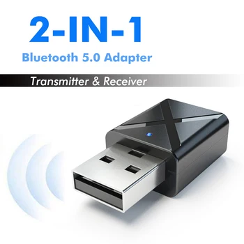 Mini Bluetooth 5.0 Oddajnik Sprejemnik 3.5 mm AUX Stereo Brezžična tehnologija Bluetooth Adapter Za Avto Glasbe Bluetooth Oddajnik