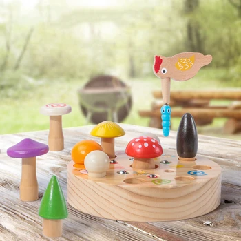 Les Žolna Ujeti Črvi Igra Montessori Otroci Izobraževanja Predšolskih Igrače
