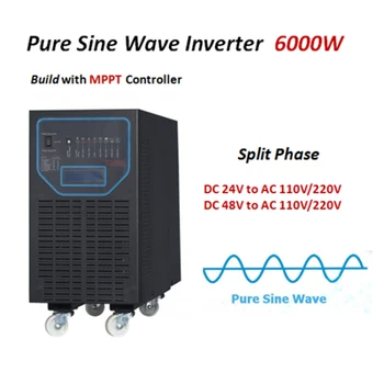 Pure Sine Wave Power Inverter 4000w, 5000w, 6000w DC to AC Split Fazi napajanje 24V 48V