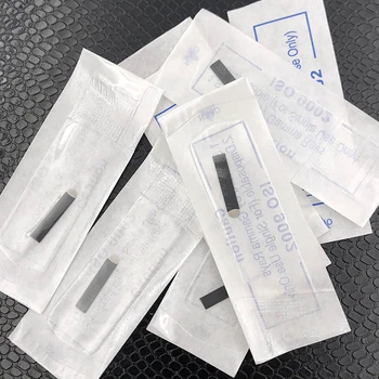 50pcs Black Lamina Microblading Igle 0.18 mm U Obliko 18 zatiči Rezila Tatoo Igle Za Stalno Microblading Vezenje Pero