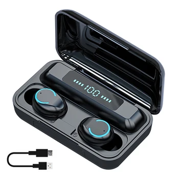TWS F9-9 Brezžična tehnologija Bluetooth 5.0 V Uho Čepkov na Dotik za Nadzor Slušalke Binaural