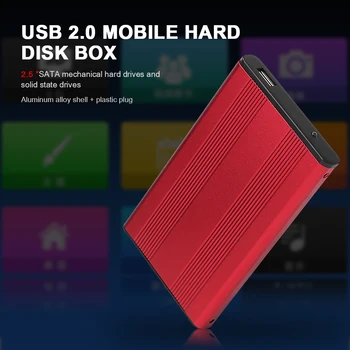 VKTECH 2.5-palčni HDD Primeru Disk Primeru Polje Zunanji Trdi Disk, za PC, USB 2.0, SATA, Zunanji Mobilni Trdi Disk, Disk, Ohišje SSD Polje