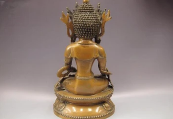 Pesem voge gem S1047 Tibera Buddhism Tempelj Brona, Bakra Kwan-Guan yin Yin Bodhisattva Kip Bude