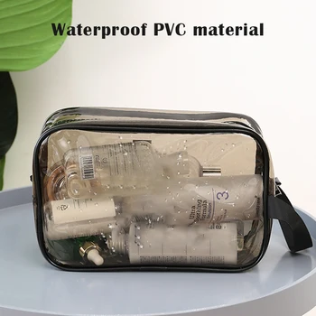 Prenosni Jasno Ličila Vrečko Zadrgo Nepremočljiva Kozmetika Vrečko Pregleden Potovanja, Shranjevanje Nosite Vrečka PVC Zadrgo Toaletnih -B5