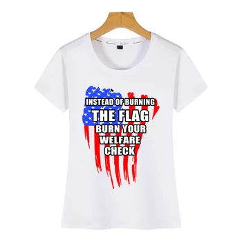 Vrhovi Majica s kratkimi rokavi Ženske policija zapisati svoje dobro počutje preverite ameriški O-Vratu Letnik Kratek Tshirt Ženske
