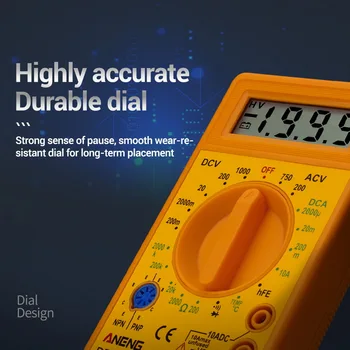DT830B Digitalni Multimeter Auto Segajo Trenutno Odpornost Meter Tester AC/DC 750/1000V LCD Ročni Voltmeter Ampermeter Ohm Tester