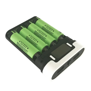 DIY 4 x 18650 Baterijo Primeru Portable Power Shell Banke Polje, 2 USB Izhod in Prikazno Brez Baterije
