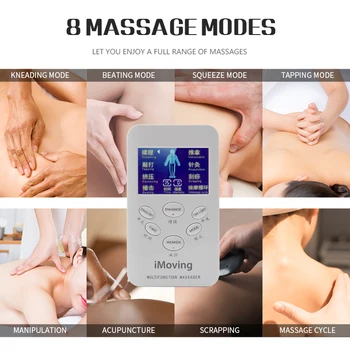 2019 nove multi-funkcijski barvni pogostost polnjenja masaža instrument 8 načini dvojni izhodni impulz DESET meridian cervikalno masažo