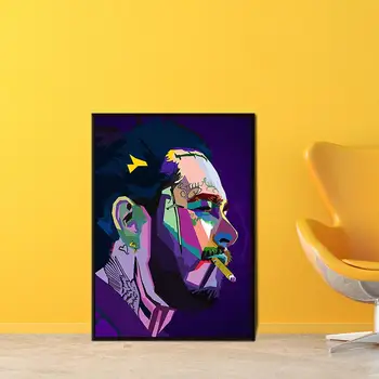 Marlon Pop Art Rapper Plakat Platno Slikarstvo Abstraktna Umetnost Plakatov, Tiskanje Oljna Slika, Spalnica Hotel Wall Art Barvanje Slike