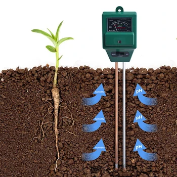 3 V 1Soil Vlage Sončni svetlobi PH Meter Tester Digitalni Kislost Vlage Merjenje Vrtno Orodje Za Vrt, Rastline, Cvetje