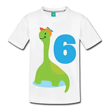 6. Rojstni dan Dinozaver Mens' Premium T-Shirt Print Majica s kratkimi rokavi Moški Vroče Vrh Tee Modni T-Majice Poletje Naravnost Bombaž