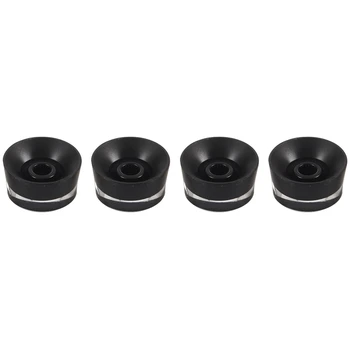 4-Delni Black Akril + Plastični cilinder Kitara Hitrost Bell Gumb za Glasnost Zvonjenja Nadzor Gumb 6 mm