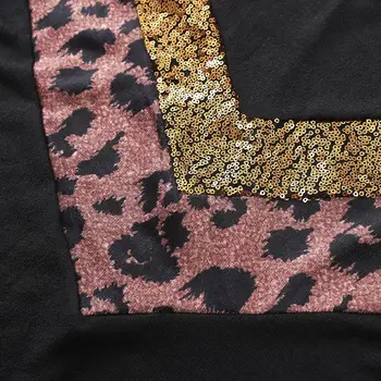 Bleščica Antilop Priložnostne Ulične Bluza Damska Hoodie Ženske Puloverju Majica Mozaik Leopard Tiskanja Kratek Sweatshirts