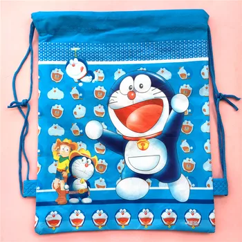 1pc Doraemon netkane Tkanine Mochila Vrvico Nahrbtnik Vrečke za Otroke Rojstni dan Dekoracijo Baby Tuš šolska torba